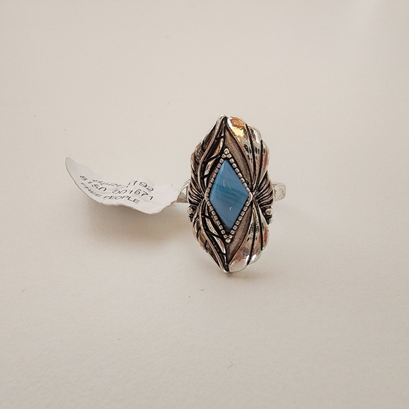 Free People Jewelry - NWT Free People Silver Blue Boho Ring SIZE 7
